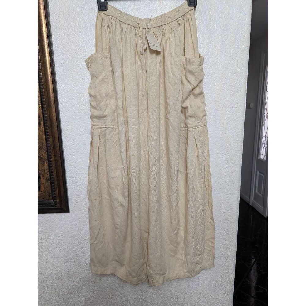 Free people viscose and linen big pockets pants NWT